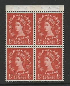 Great Britain 1960 ½d booklet pane with sideways watermark SG 610a Mnh. - Picture 1 of 2