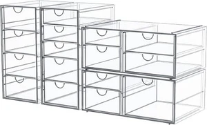16-Drawer Makeup Organizer, Desk Accessories & Dustproof Storage Solutions - Picture 1 of 8