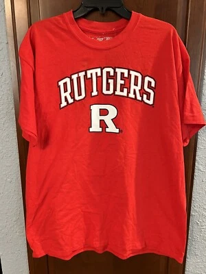 Camisa Rutgers Caballeros Escarlata Para Hombres X-Grande Universidad Deletreada Roja Nueva Con Etiquetas Foto 1 de 4