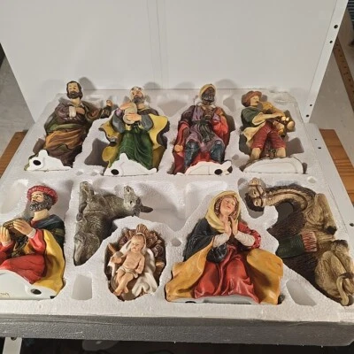 Juego de Belén de Porcelana Grandeur Noel N0088 Grande (10") 9 Piezas RARO De Colección Foto 1 de 4