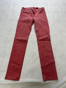 Adriano Goldschmied Womens The Stevie Ankle Jeans Pink Slim Straight Stretch 25