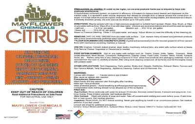 1 - Gallon CITRUS OIL EAT CLEANER / DEGREASER ORANGE ENGINE INDUSTRIAL POWER - Image 1 of 4