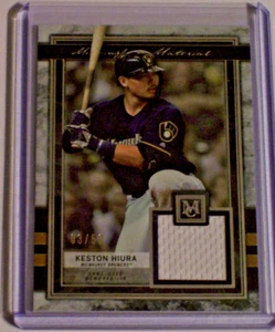 Camiseta deportiva 2020 Topps Museum Collection material significativo Keston Hiura/50 dañada - Imagen 1 de 1