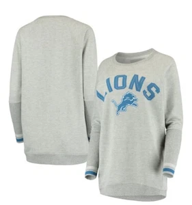 Women's Detroit Lions 2XL Touch by Alyssa Milano Gray  Pullover Sweatshirt - Picture 1 of 10