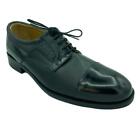 Ex Store Mens Gents Lace Up Smart Formal Office Black Leather Toe Cap Brogues