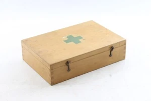 Age First-Aid Wood From 1937 Cross Vintage Collector Decor - Picture 1 of 8