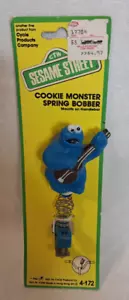Sesame Street Cookie Monster Spring Bobber 1986 Rare - Picture 1 of 5
