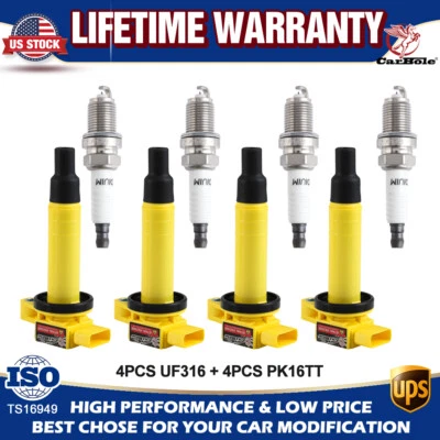 Bobina de encendido UF316 y bujía PK16TT para Toyota Yaris Echo Scion xA xB 1,5 L Foto 1 de 4