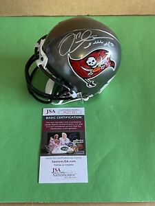 Mike Alstott Signed Tampa Bay Buccaneers Mini Helmet JSA Certified Authentic