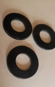 Schwarze flache Nylonscheiben 1" x 1/2" 15 Stück (siehe Beschreibung) - Bild 1 von 2