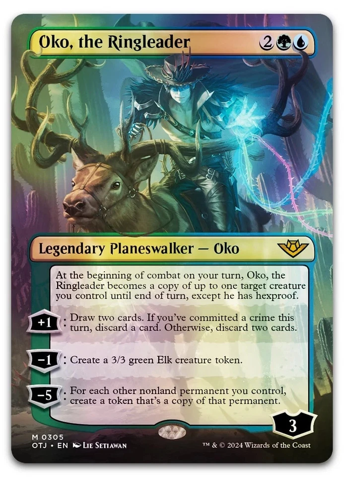 Oko, the Ringleader (Borderless) #305 (Foil) (NM) Thunder Junction OTJ Magic MTG - Image 1 of 1