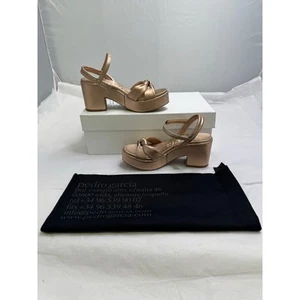 Pedro Garcia Dala Women’s Rose Gold Heel Ankle Strap EU Size37 US Size6.5 - Picture 1 of 7