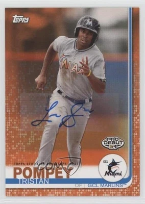 2019 Topps Pro Debut Orange Auto /25 Tristan Pompey #174 Auto - Image 1 of 2