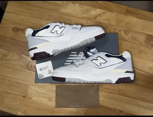 New Balance 550 'White Natural Indigo Burgundy' 🛍️ UK 8 |BNIB| BB550PWB | SDD ✅ - Picture 1 of 7