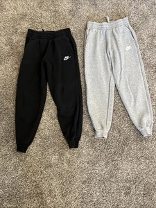 lot of 2 nike sweatpants grey and black size youth medium - Picture 1 of 4