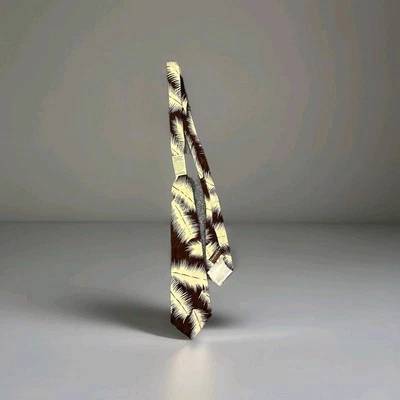 Corbata floral hawaiana de seda bronceada de colección Pauson & Co. San Francisco para hombre - (NUEVA CON ETIQUETAS) Foto 1 de 4