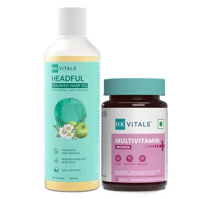 Aceite y multivitamínico nutritivo para el cabello HK Vitals Plus para la piel y el cabello Foto 1 de 4