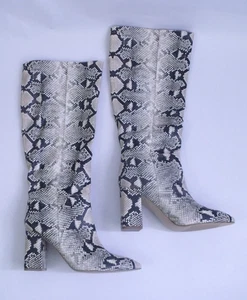 Madden Girl Firefly Damenstiefel Schlangenleder kniehoch Größe 10 - Bild 1 von 5