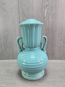 Vintage Teal Pottery Double Handle Lamp Base - McCoy, Brush, Shawnee? - Picture 1 of 10