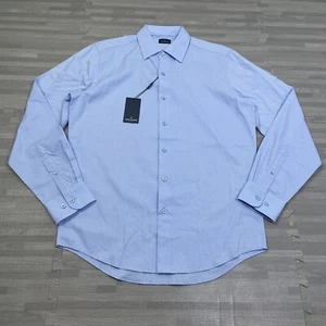 Daniel Hechter Paris Mens M 15-15.5 Classic Button Up Shirt Long Sleeve Blue - Picture 1 of 7