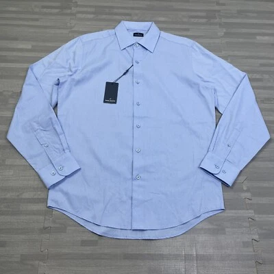 Daniel Hechter Paris Mens M 15-15.5 Classic Button Up Shirt Long Sleeve Blue - Image 1 of 4