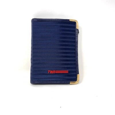 Cartera de Viaje TWA Royal Ambassador De Colección Rara Azul Rojo Logo Original Pluma Foto 1 de 4