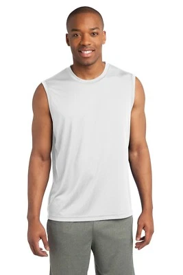Camiseta Sport-Tek Para Hombres Sin Mangas Dri-Fit Absorbe Humedad Músculo M-ST352 Foto 1 de 3