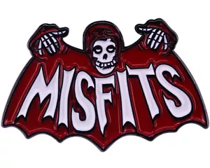 Außenseiter (1" Emaillestift) Horror Punk Rock, Heavy Metal Band Fledermaus Logo, 80er, RETRO - Bild 1 von 2