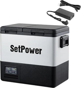 PT55 Dual Zone Car Freezer Portable Fridge Camping Electric Cooler for RV Travel - Picture 1 of 8