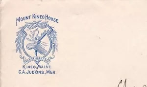 ADVERTISING - KINEO, MAINE 1909, MOUNT KINEO HOUSE, C.A., J.U. DKINS, MGR. - Picture 1 of 3