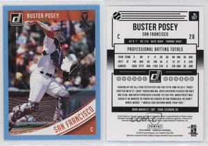2018 Panini Donruss Variations Father's Day Ribbon /49 Buster Posey (Throwing)