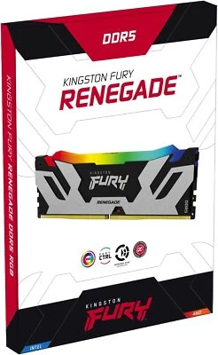 Kingston FURY Renegade RGB DIMM 16GB DDR5-6000MT 6400MT 6800MT 7200MT Memory - Image 1 of 4