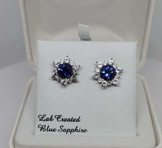 Marquise LabCreated Ruby and White LabCreated Sapphire Floral Triple Drop  Earrings in Sterling Silver  Zales Outlet