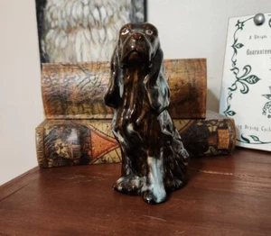 Vintage Springer Cocker Spaniel Dog Figurine Ceramic Hand Painted - 6.25" - Picture 1 of 8