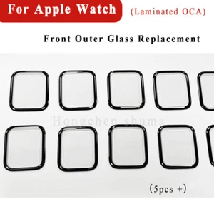5 pz/lotto obiettivo vetro anteriore per Apple Watch Series 4 5 SE 7 8 sostituzione schermo esterno - Foto 1 di 6