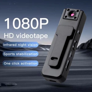 HD 1080P Camcorder Mini Police Body Camera 180° Audio Video DVR IR Night Camera - Picture 1 of 16