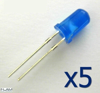 GÉNÉRIQUE Lot de 5 LED diode bleu 5 mm DIP / 5x LED blue 5mm DIP