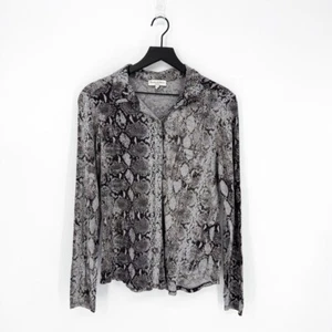 Michael Stars Women's M Harley Knit Shirting in Stucco & Grey - Picture 1 of 6