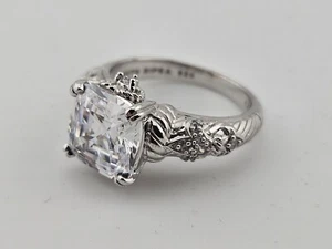 Judith Ripka Sterling Silver 925 clear Cubic Zirconia Ring - Picture 1 of 7