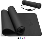 Cambivo Extra Thick Yoga Mat For Women Men Kids, 6Mm & 8Mm & 10Mm Black