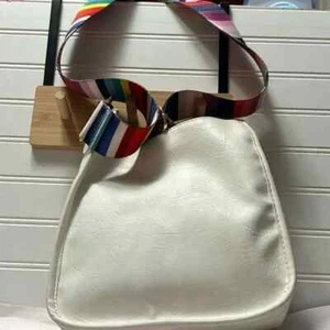 Ah Dorned White Messenger Crossbody Bag - Picture 1 of 8