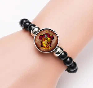 Harry Potter Gryffindor Photo Glass Noosa Snap Chunk Elastic Beads Bracelet - Bild 1 von 3