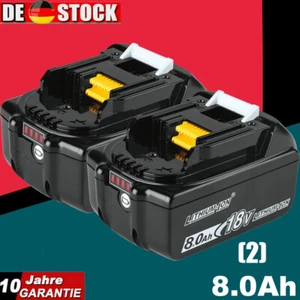 2X Batería LED 18V 8,0 Ah para Makita BL1860B - Juego de 2 - 197422-3 BL1850-B - Imagen 1 de 1