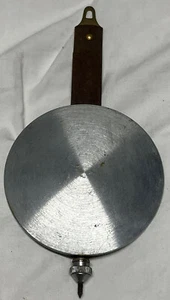 Small wall regulator clock 6” long wood drop pendulum antique original weighted - Picture 1 of 12