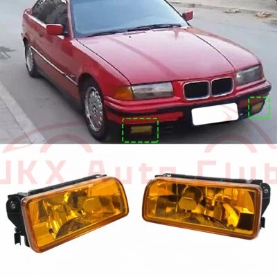 Для BMW E36 318i 318ti 323i 328i 1992-98 t 2x сменные противотуманные фары лампа янтарный объектив - Изображение 1 из 4
