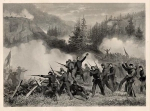 CIVIL WAR Engraving, Print~ Battle Of Rich Mountain - Bild 1 von 6
