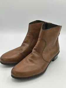 Rieker Comfort Damenstiefel, Größe 39, braun, Leder, gefüttert, Reißverschluss - Bild 1 von 9