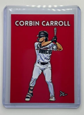 Corbin Carroll Limited Edition Artist Signed Arizona Diamondbacks Card 5/10 - Image 1 of 2