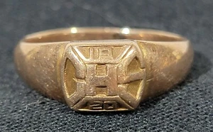 Antiguo anillo clase Bliss Bros Co.10K 1920 CHS High School  - Imagen 1 de 6