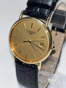 Near Mint LONGINES L4.636.2 Quartz Men's Gold Dial Dress Watch from Japan - Picture 1 of 24